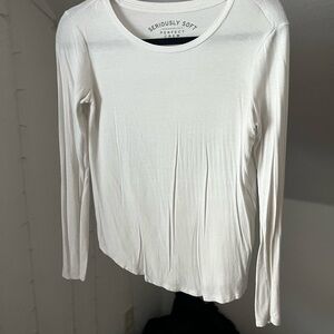 Aeropostale Seriously Soft White Long Sleeve Tee